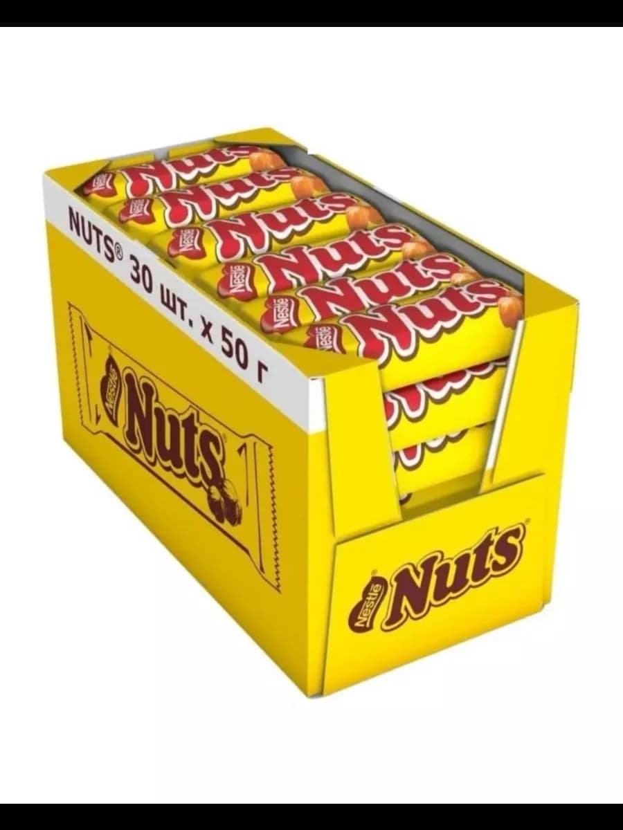 Шоколадные батончики Натс 30 шт по 50 г