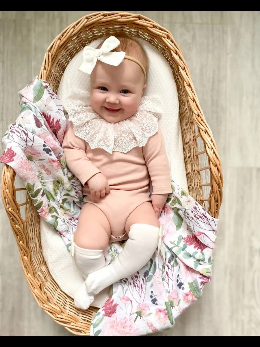 Боди с воротником для новорожденной