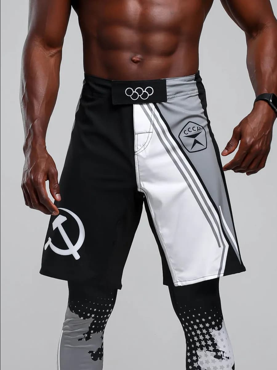 Шорты спортивные длинные для зала фитнеса