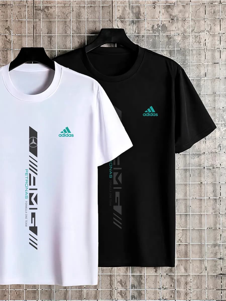 Футболка с принтом хлопок набор 2 шт