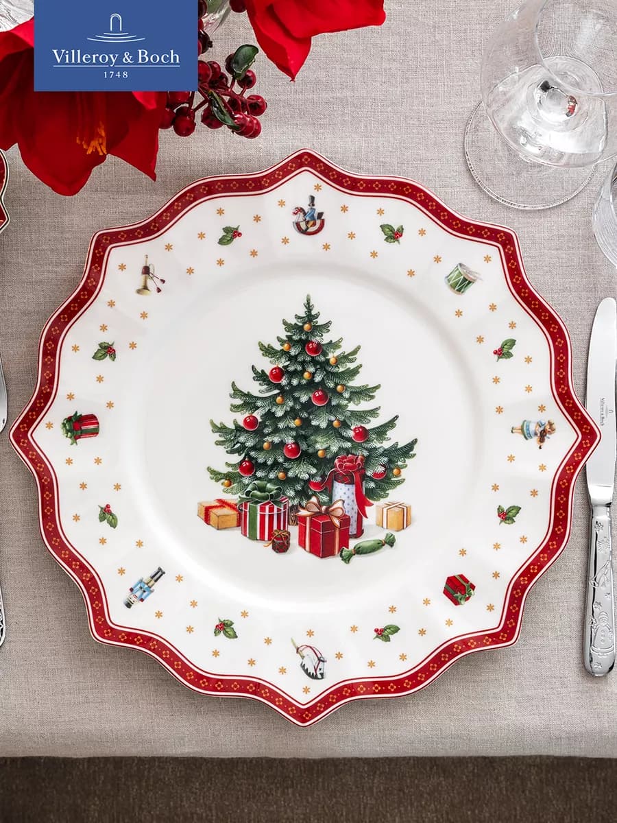 Тарелка новогодняя 35 см, Toy's Delight, Премиум-Фарфор