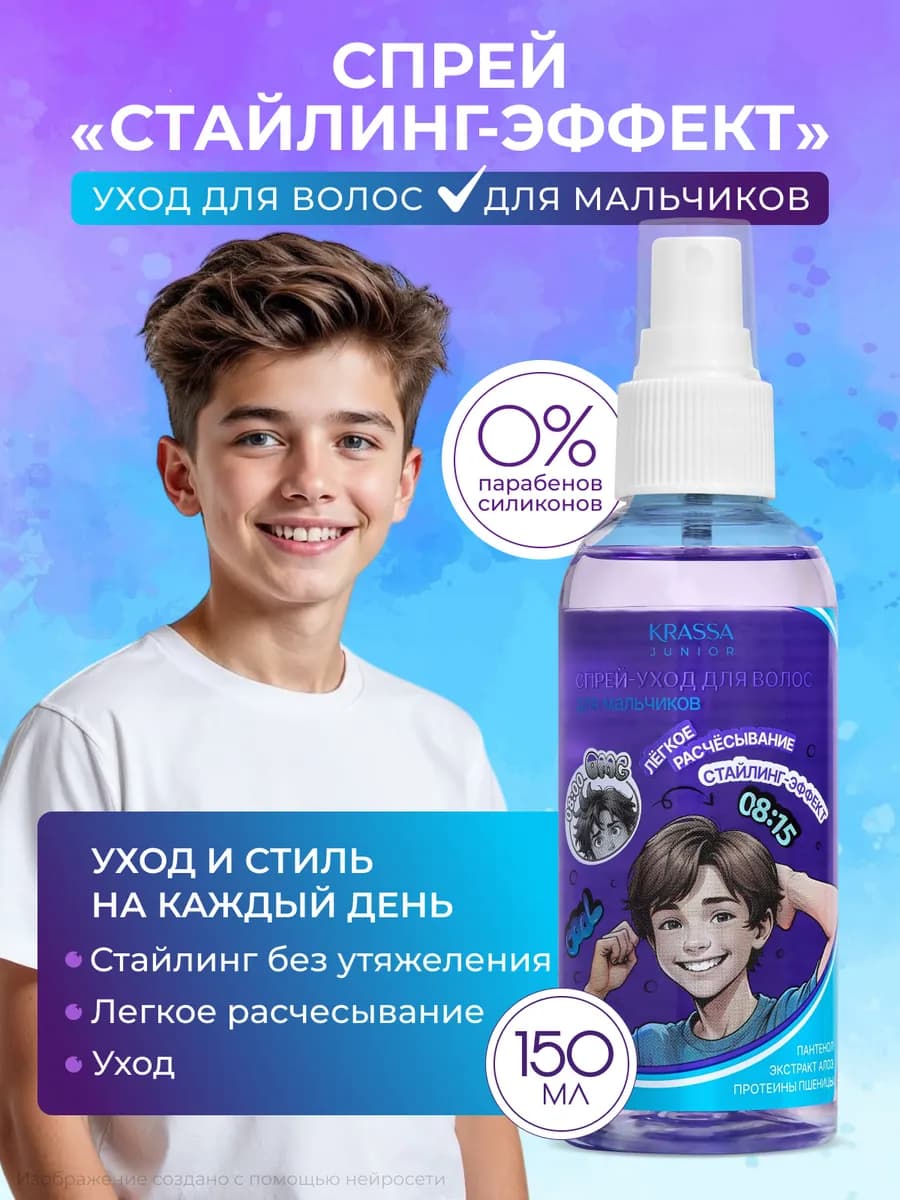 JUNIOR Спрей-уход для волос "Стайлинг-эффект"