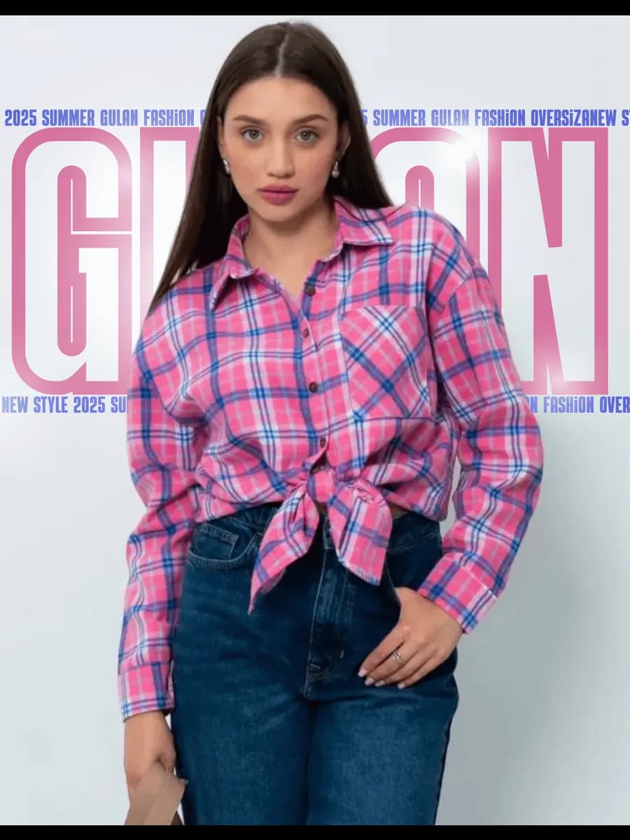 Рубашка в клетку оверсайз