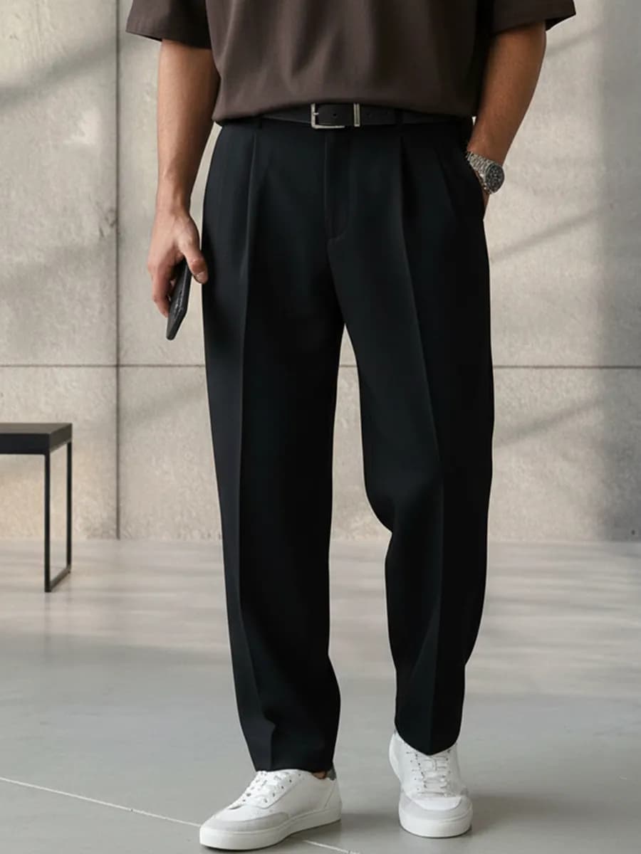 Брюки классические со стрелками бананы