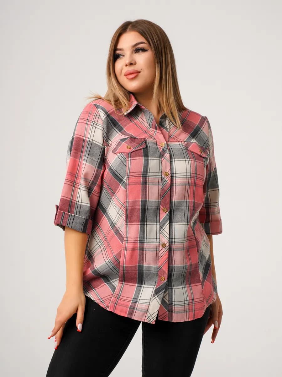 рубашка в клетку больших размеров