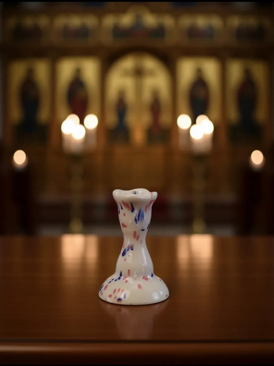 Подсвечник для церковной свечи - веснушки
