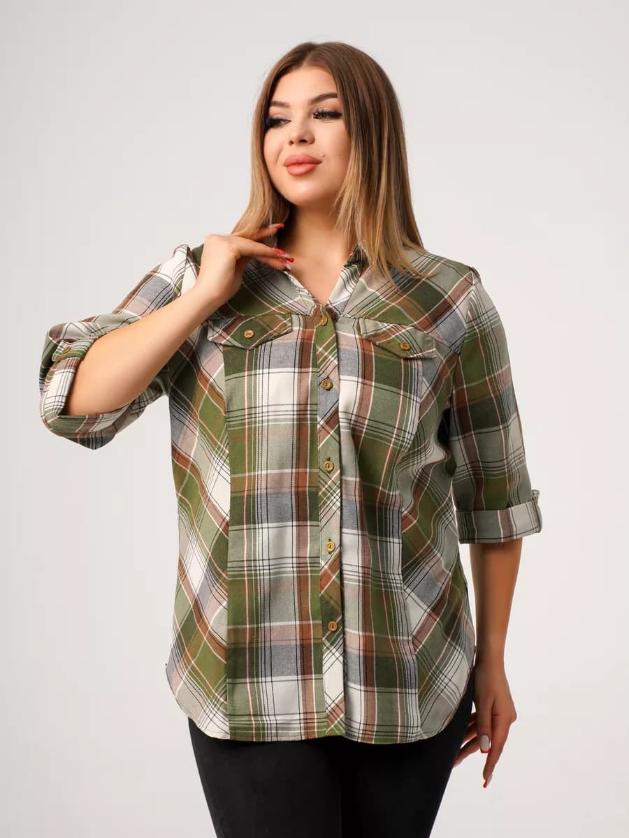 рубашка в клетку больших размеров