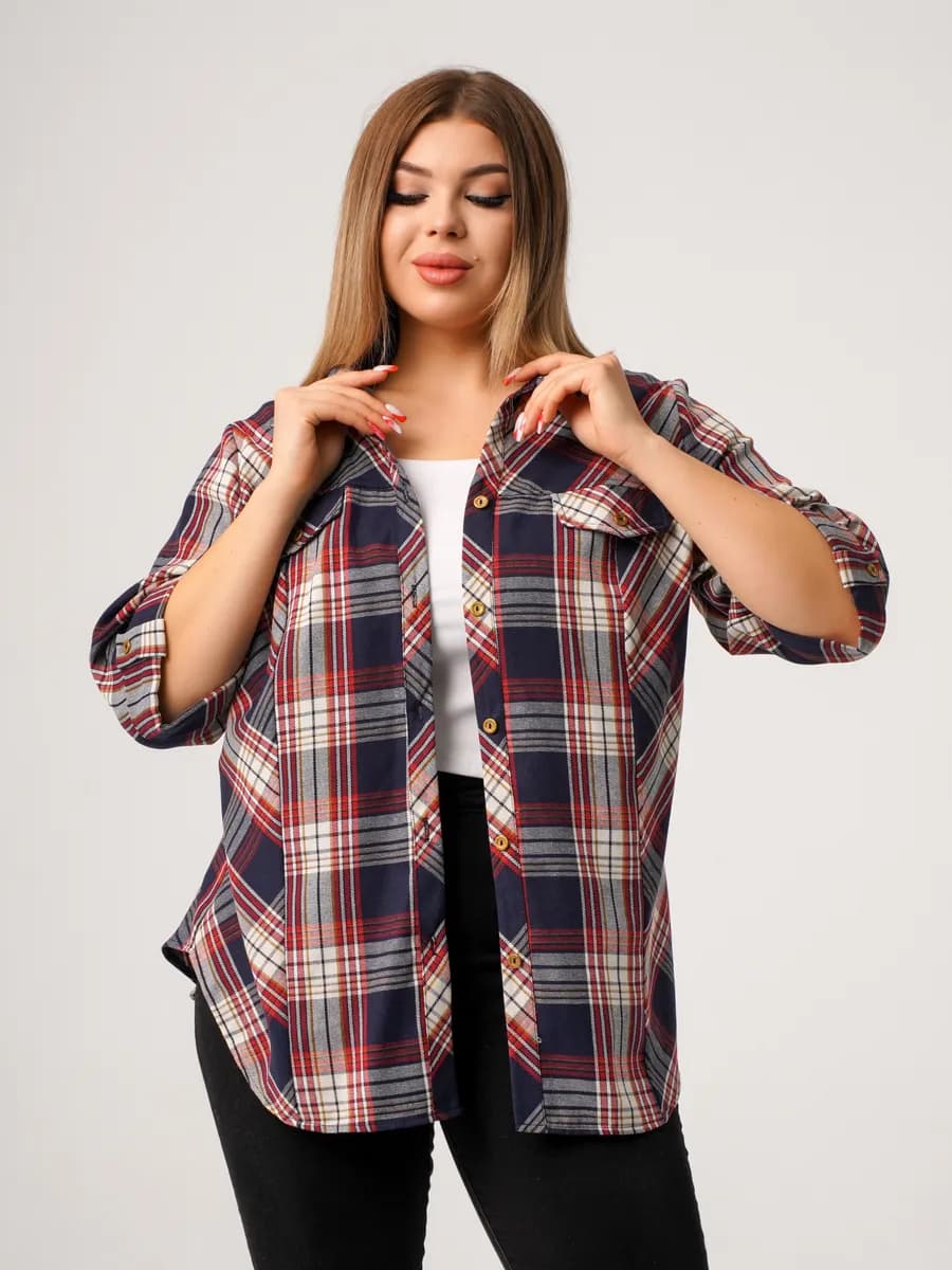 рубашка в клетку больших размеров