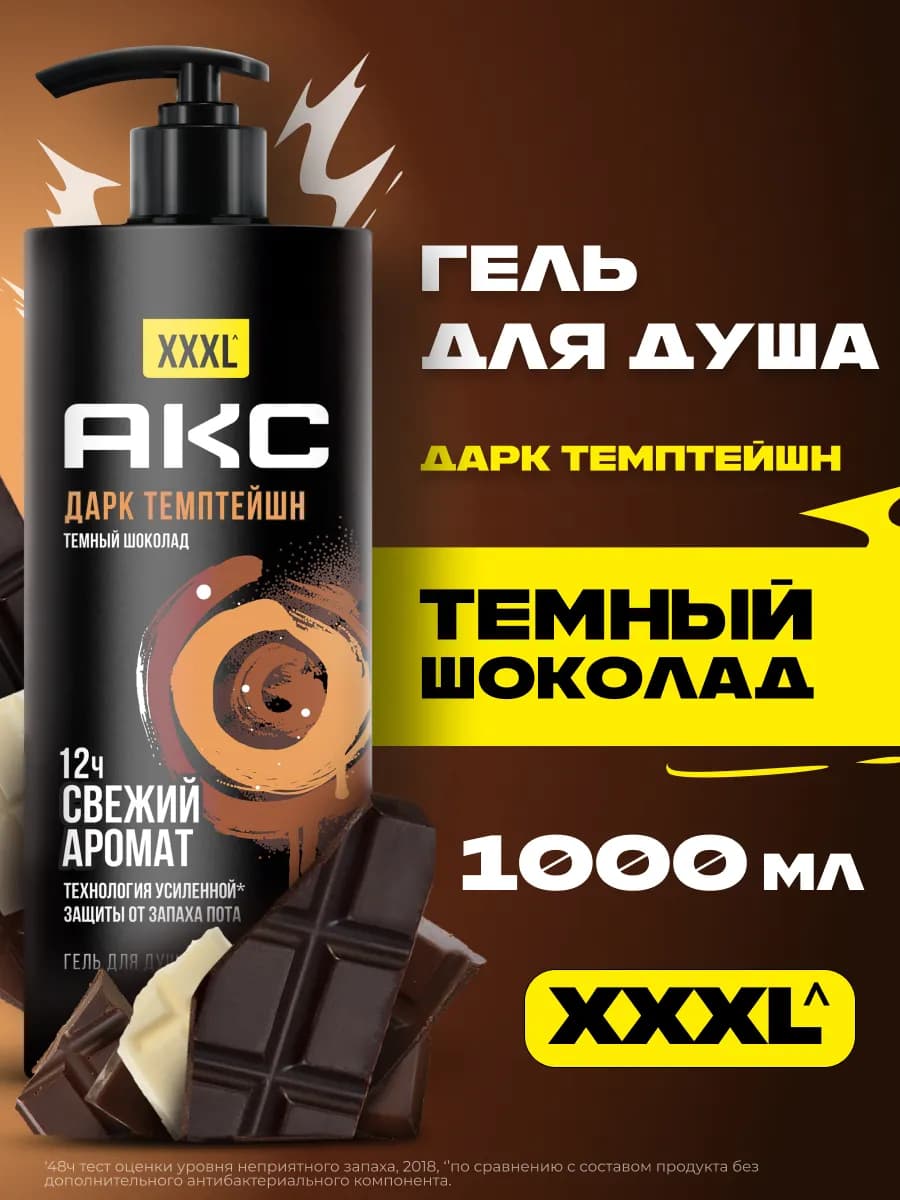 Гель для душа мужской парфюмированный с дозатором 1000 мл