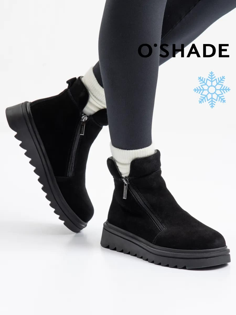 Ботинки женские зимние замшевые