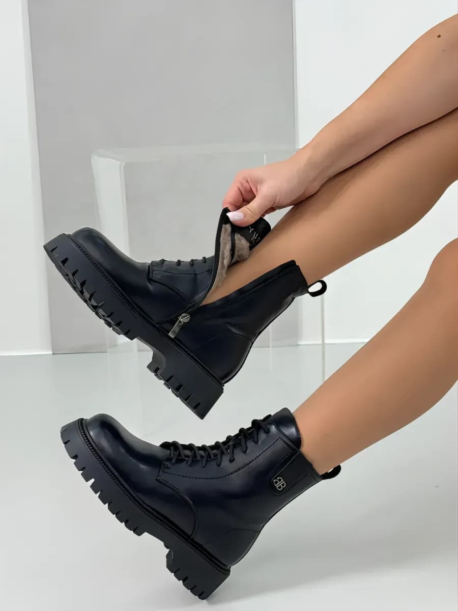 ботинки женские зимние кожаные берцы