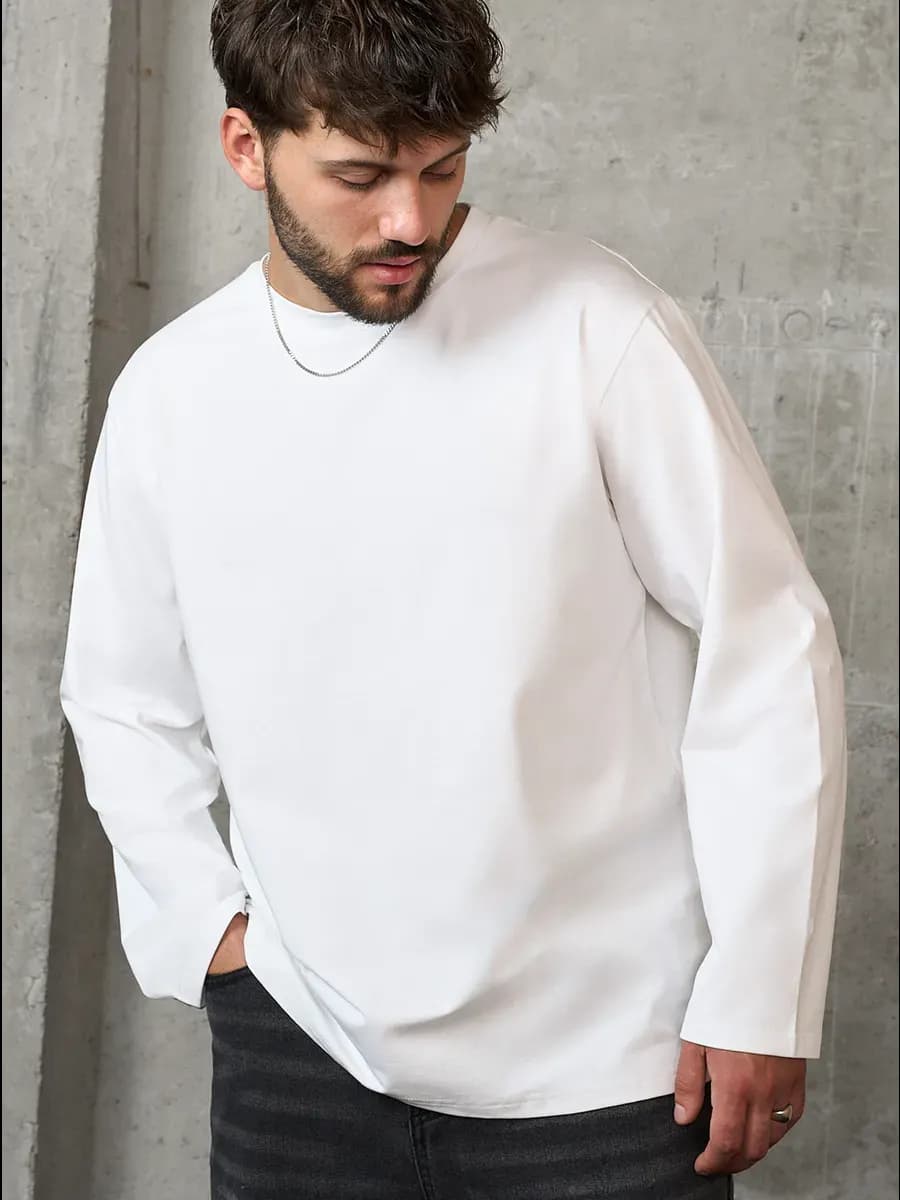 Лонгслив оверсайз хлопок