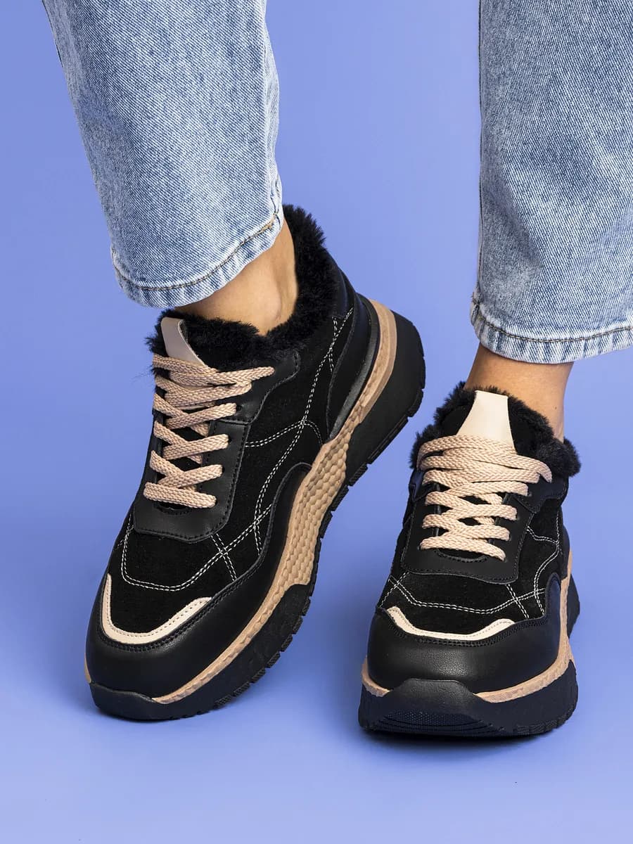 Кроссовки кожаные высокие утепленные