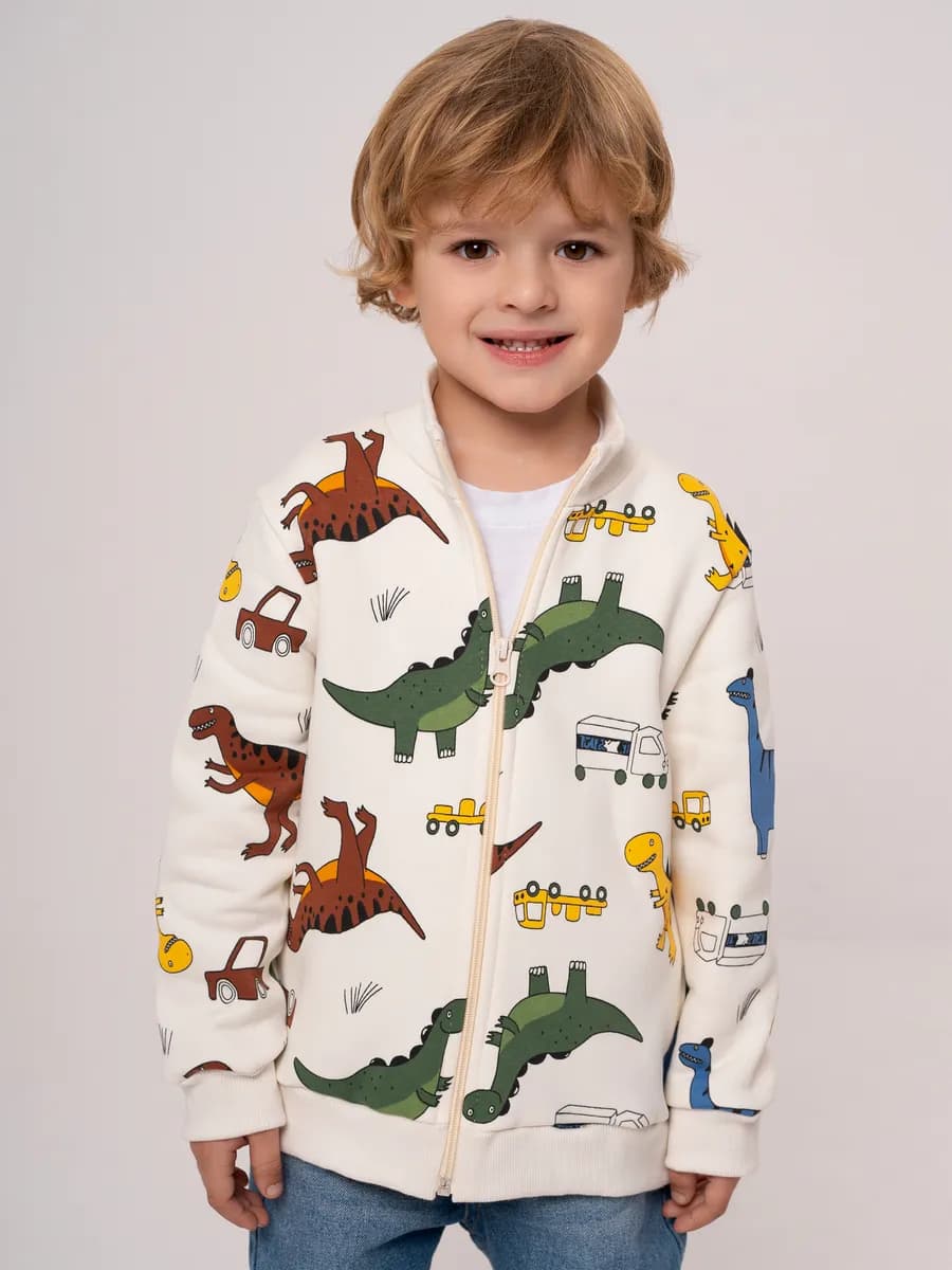 Джемпер детский с начёсом на молнии теплый