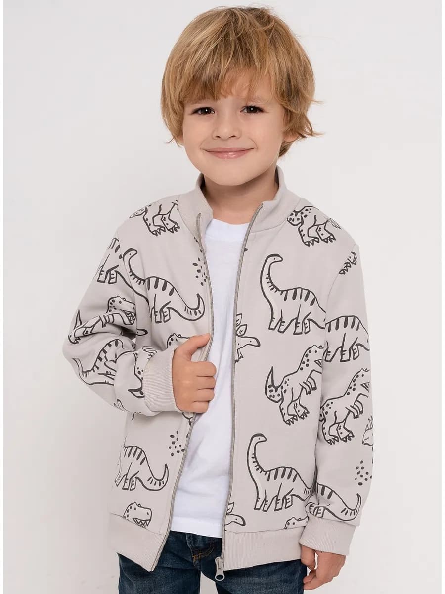 Джемпер детский с начёсом на молнии теплый