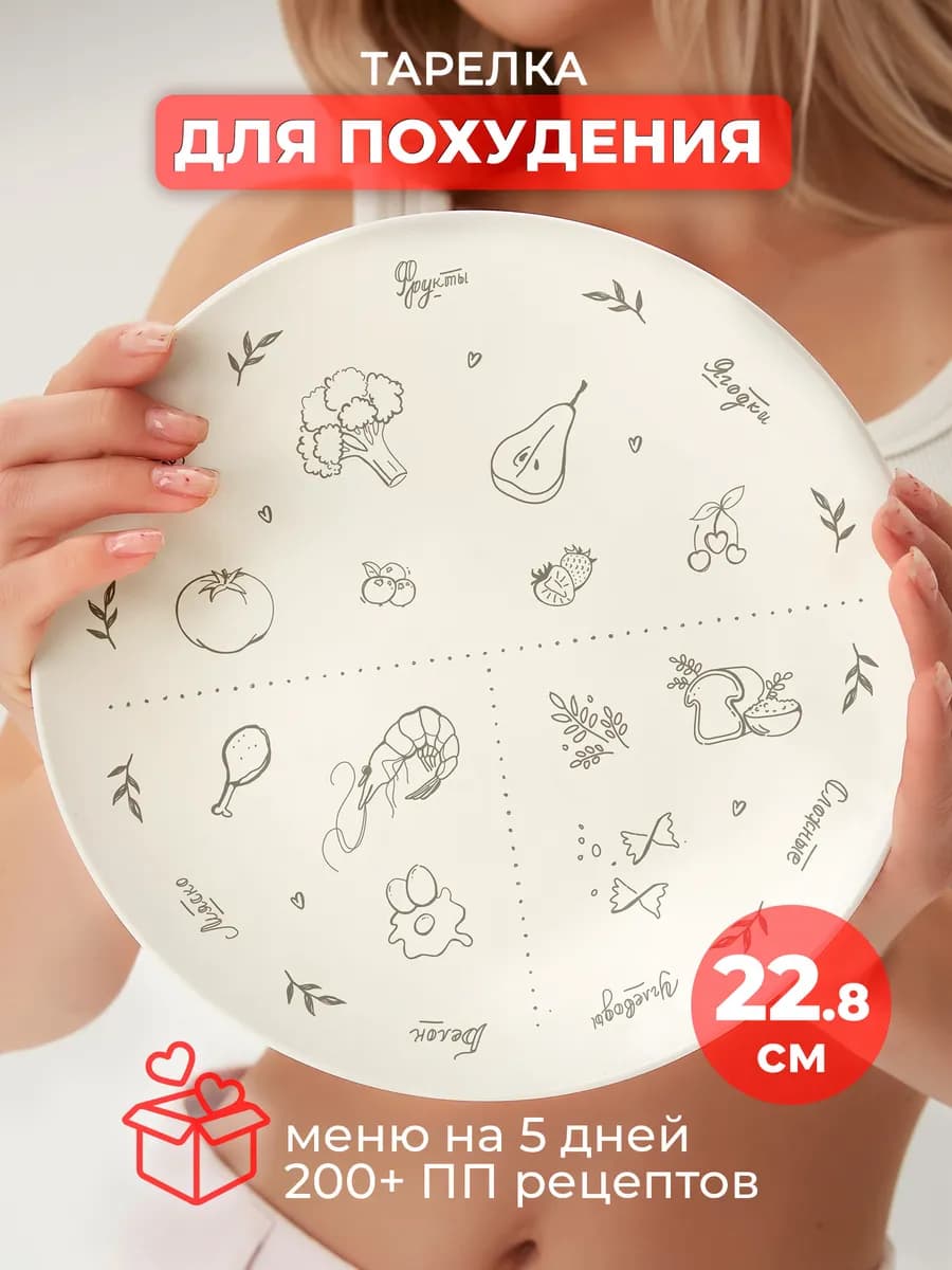 Тарелка для похудения "Минимализм" ПП 22.8 см