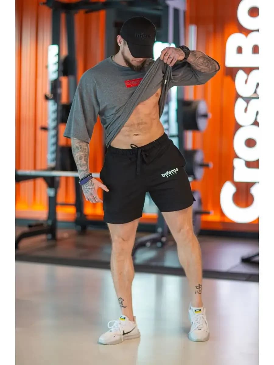 Шорты спортивные мужские, укороченные