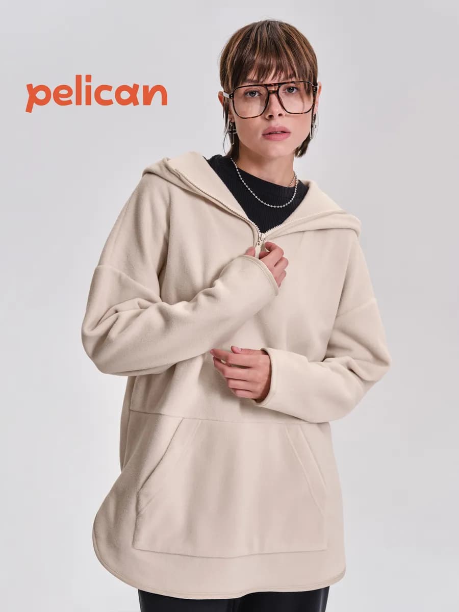 Толстовка женская на молнии флисовая