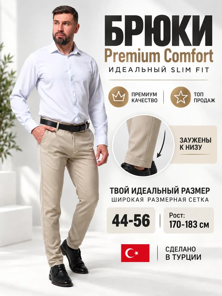 Брюки легкие зауженные к низу