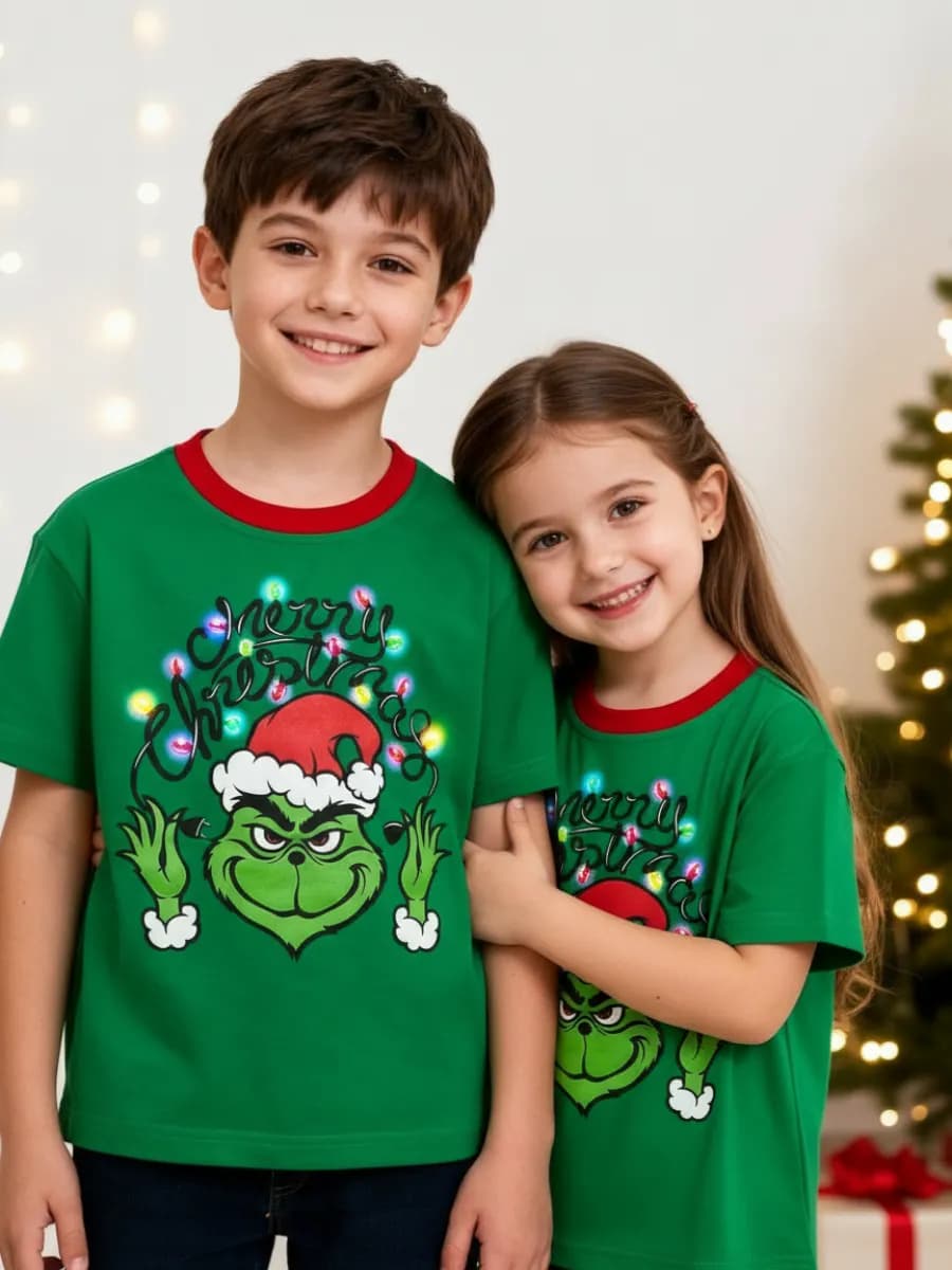 Футболка детская гринч на новый год рождество