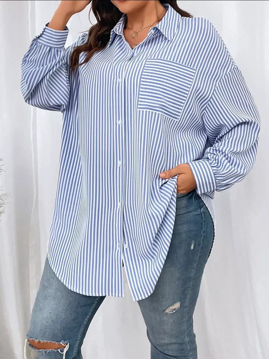 Рубашка оверсайз больших размеров