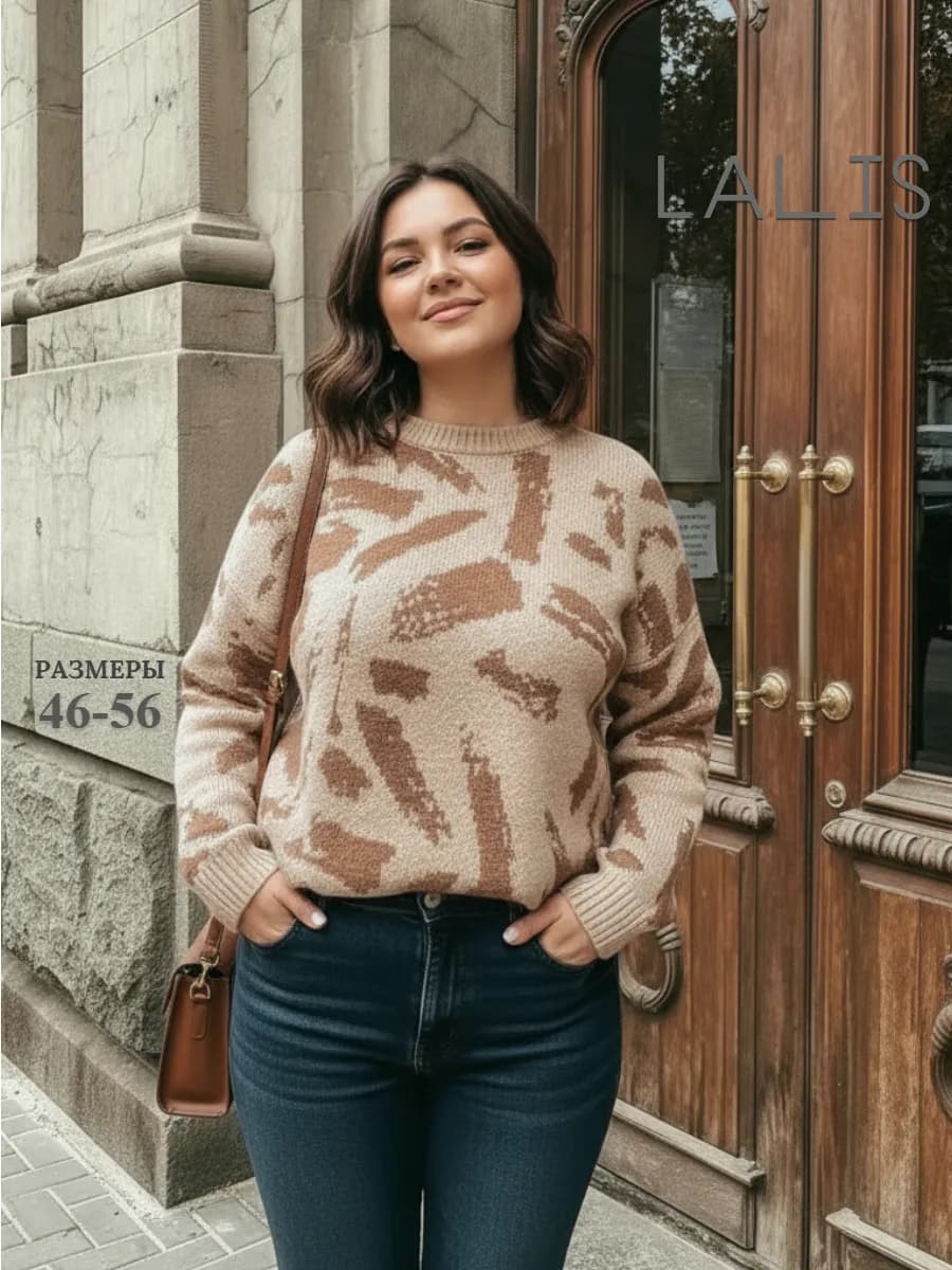 Вязаный джемпер с жаккардовым рисунком