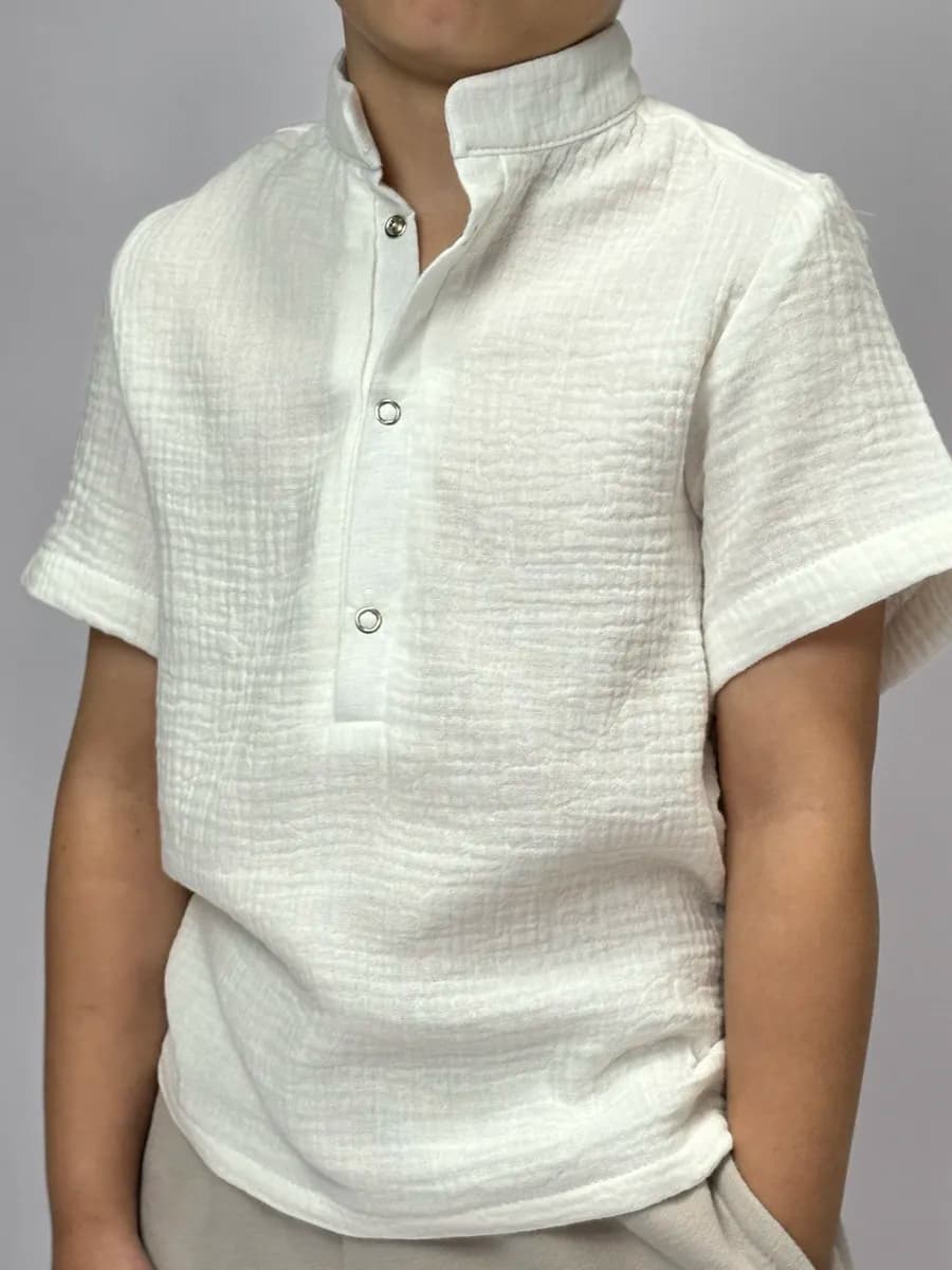 Футболка - рубашка из муслина для детей