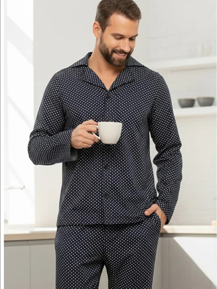 Пижама с брюками хлопок домашняя Family Look