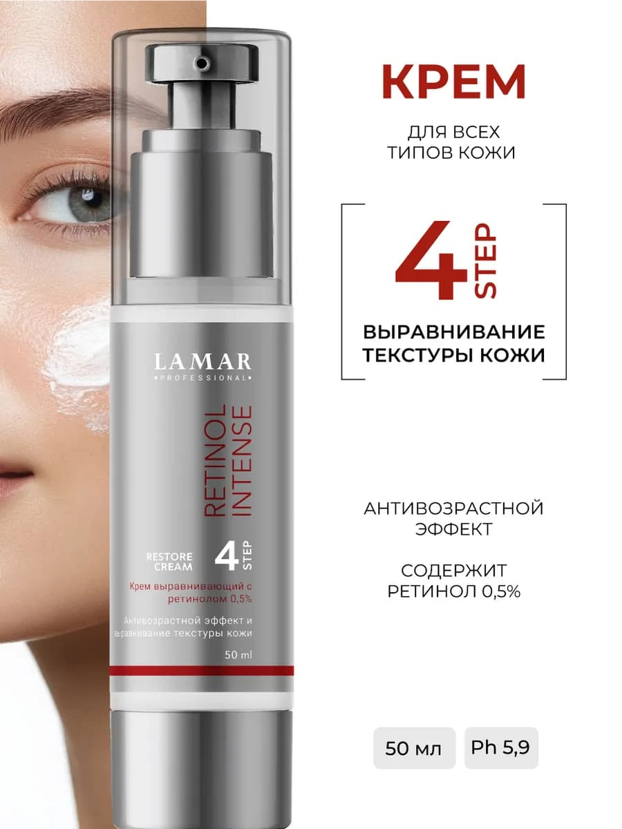 Крем выравнивающий с ретинолом против морщин и прыщей