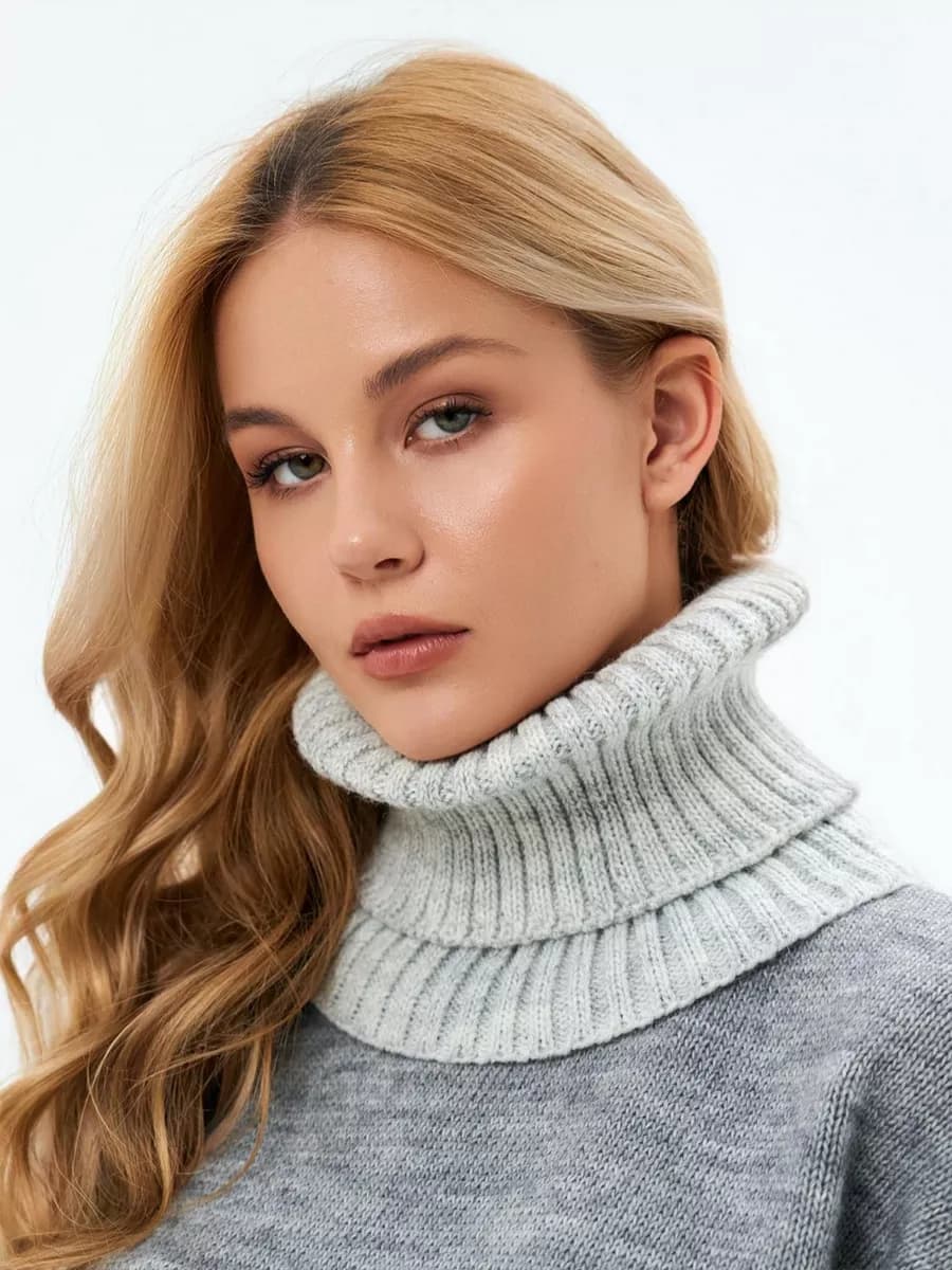 Снуд зимний вязаный шарф манишка осенняя бафф на шею