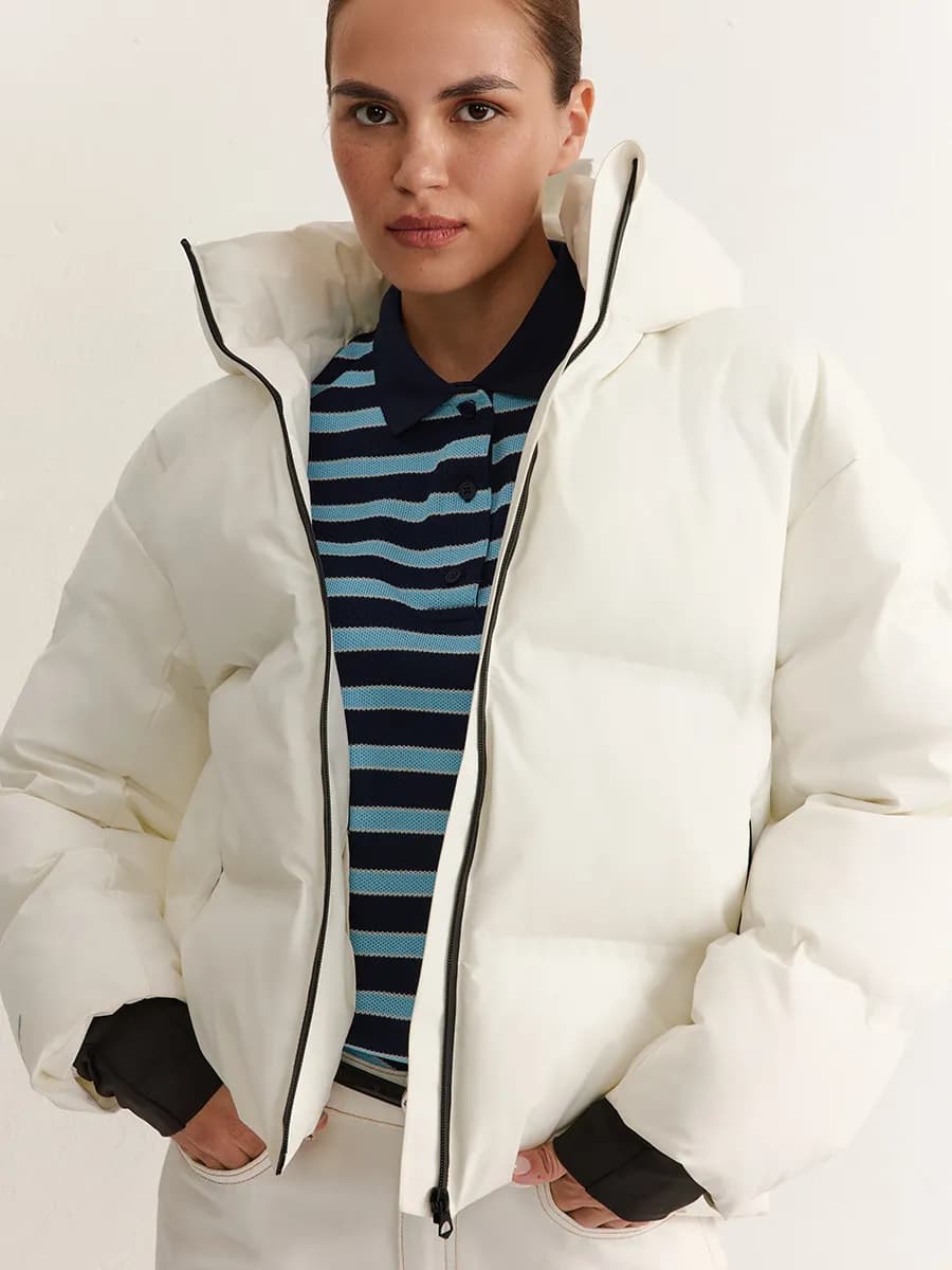 Куртка горнолыжная спортивная с капюшоном