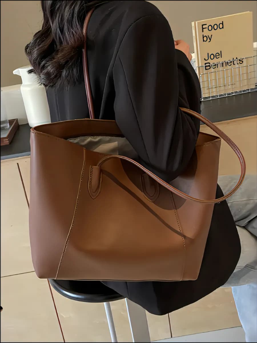 Сумка большая через плечо шоппер