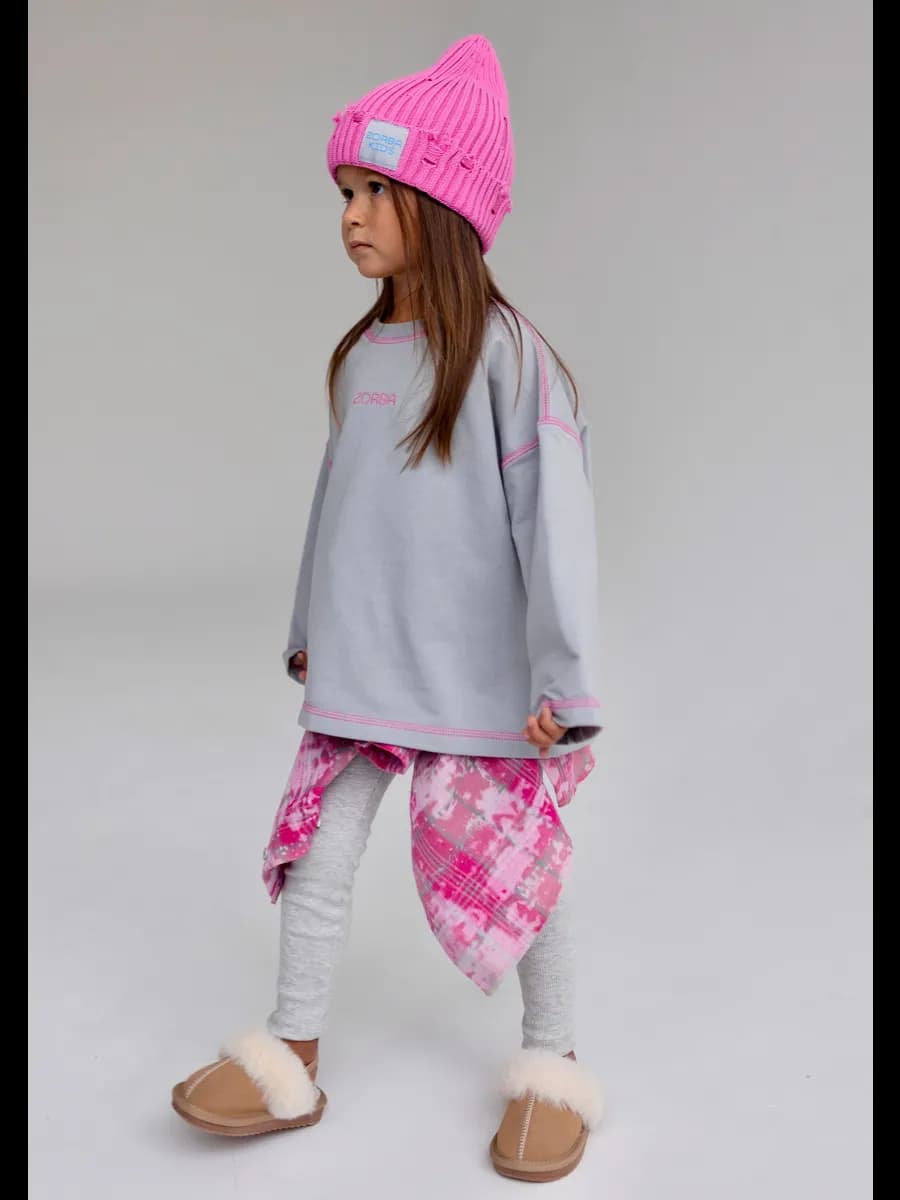 Лонгслив оверсайз с длинным рукавом детский