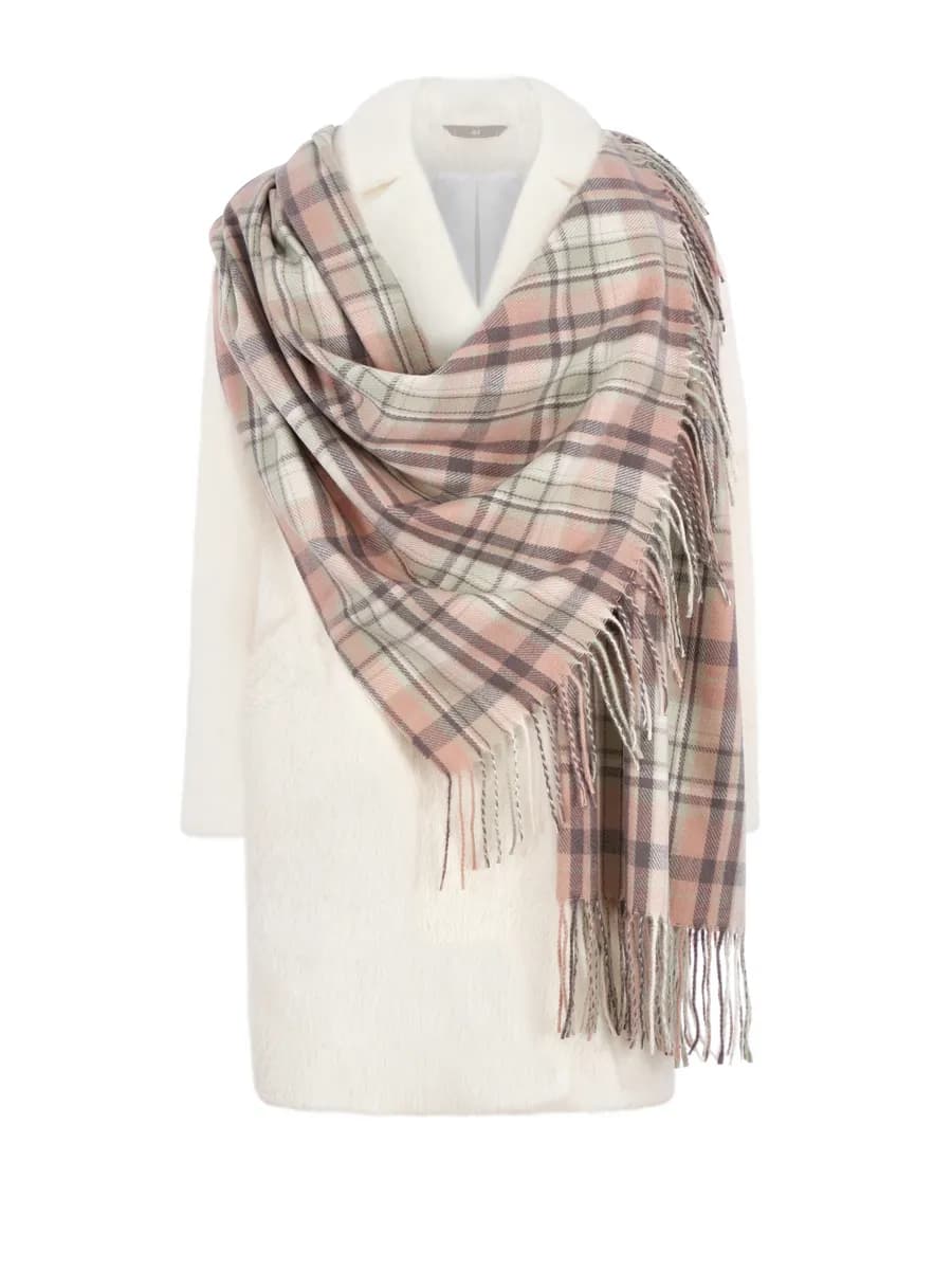 Шарф весна теплый в клетку