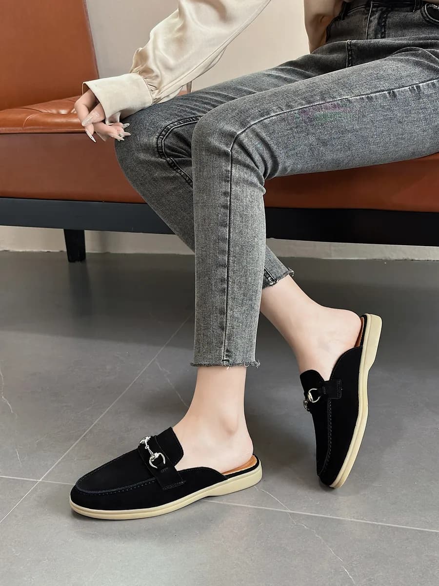 Мюли натуральная замша