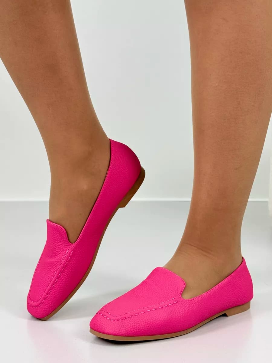 Лоферы на платформе кожаные