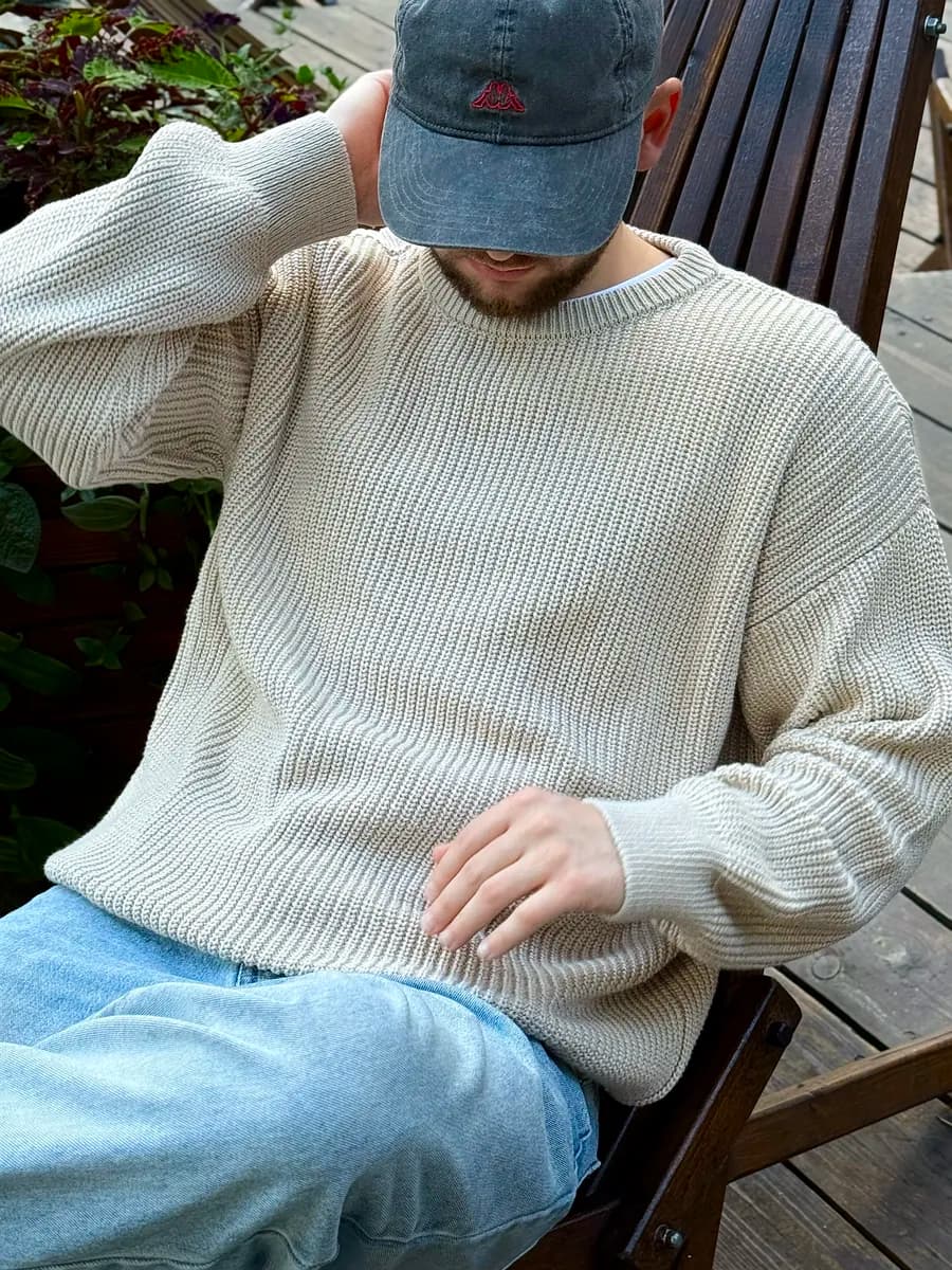 Свитер вязаный old money