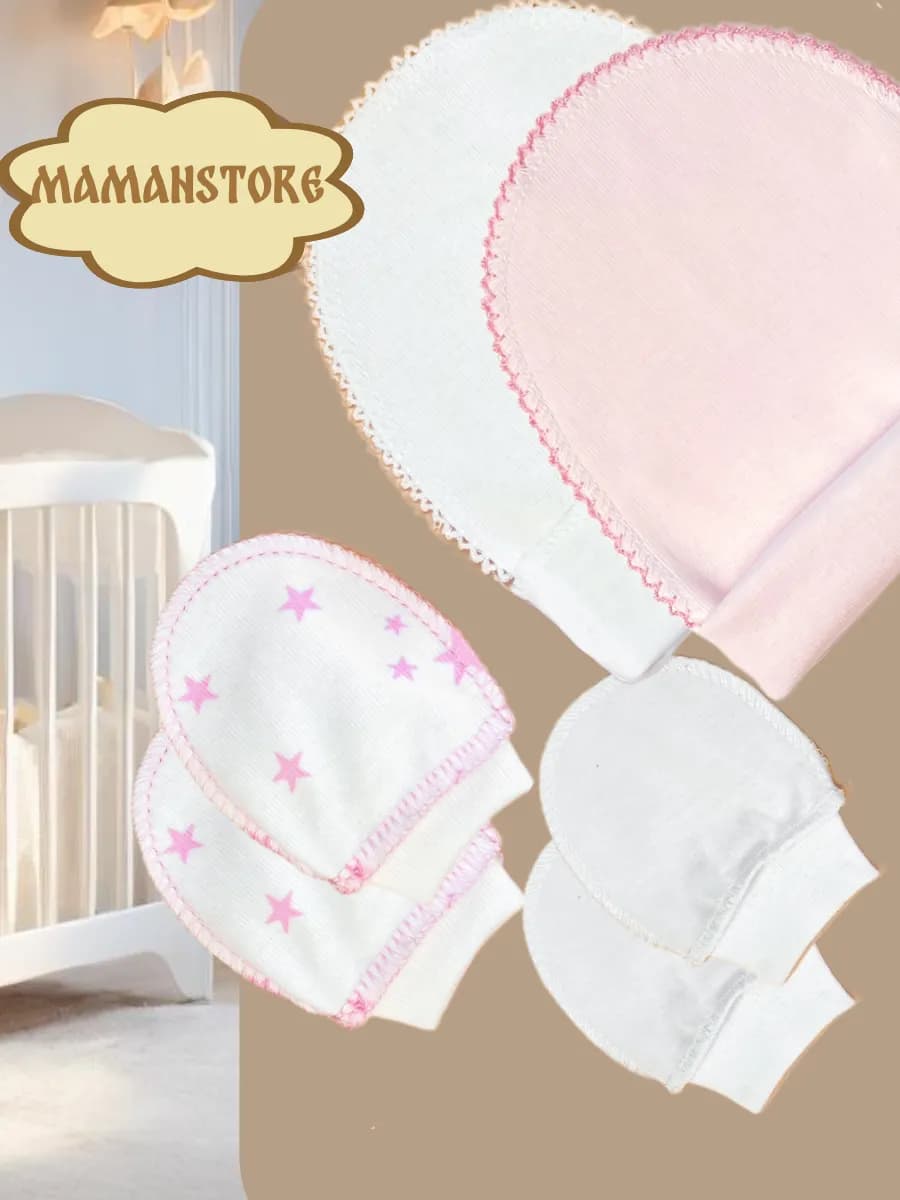 Антицарапки и шапочки для новорожденных - фото 1