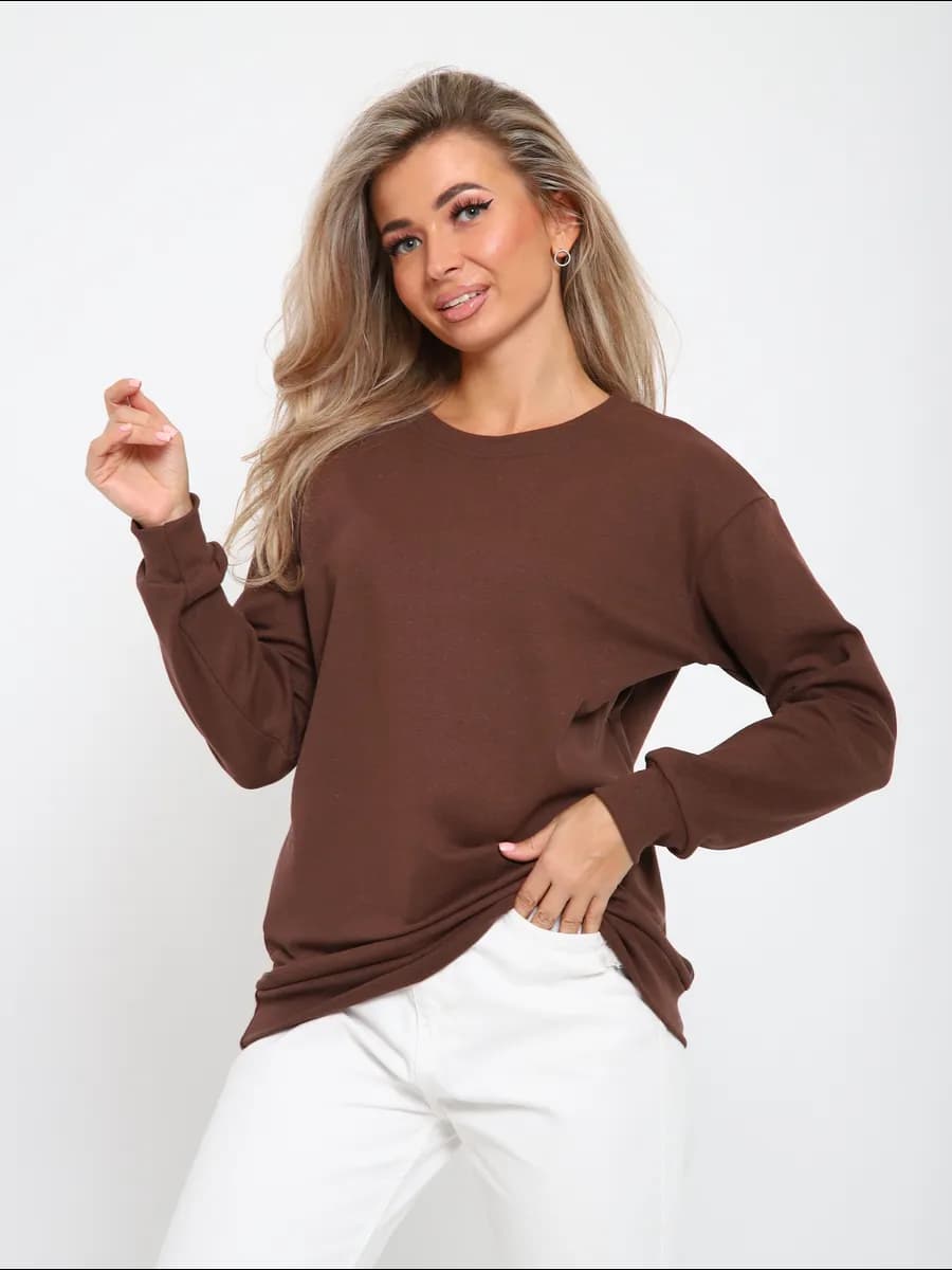 Свитшот оверсайз теплый