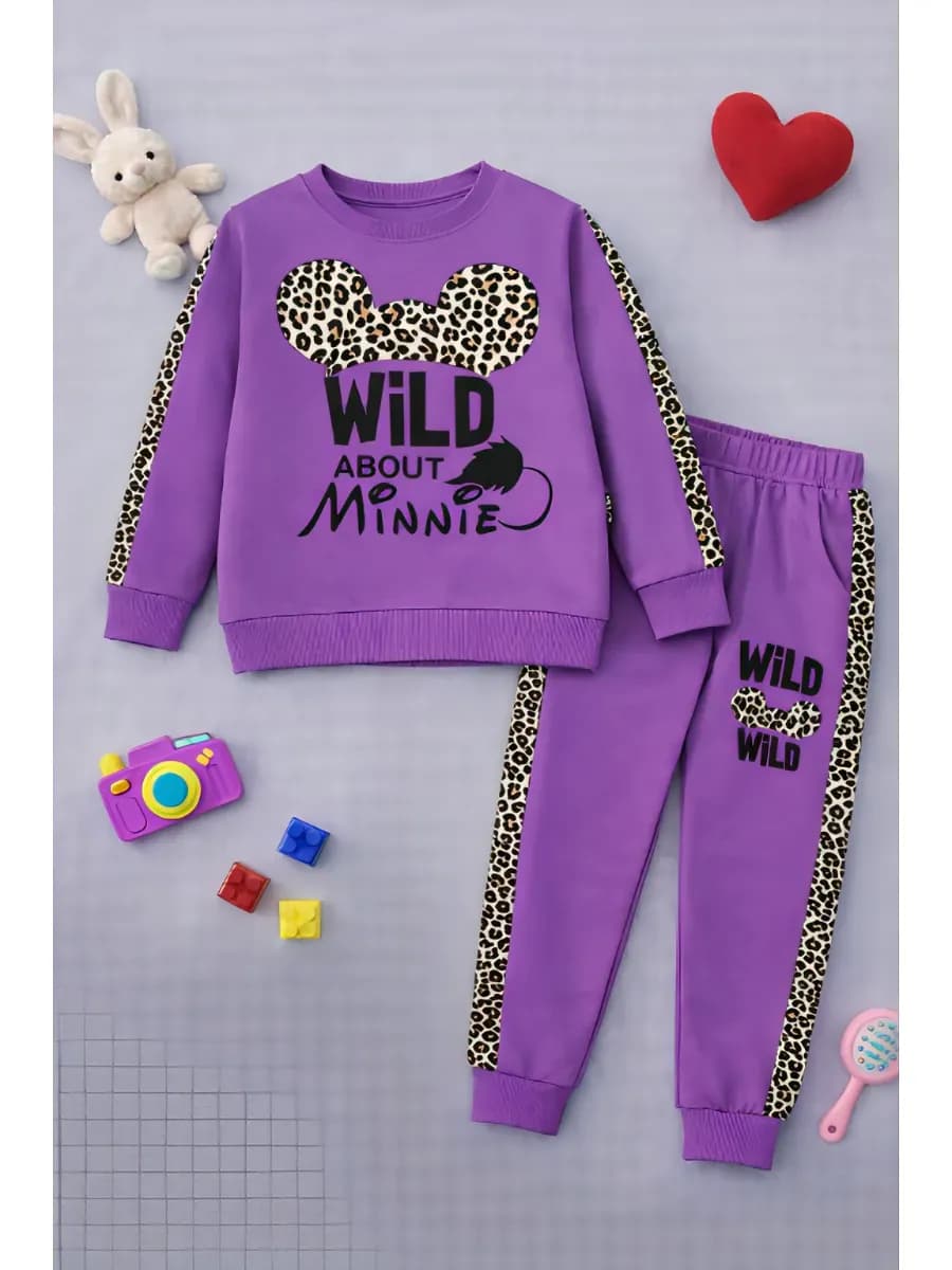 Спортивный костюм для девочки с принтом микки - фото 1