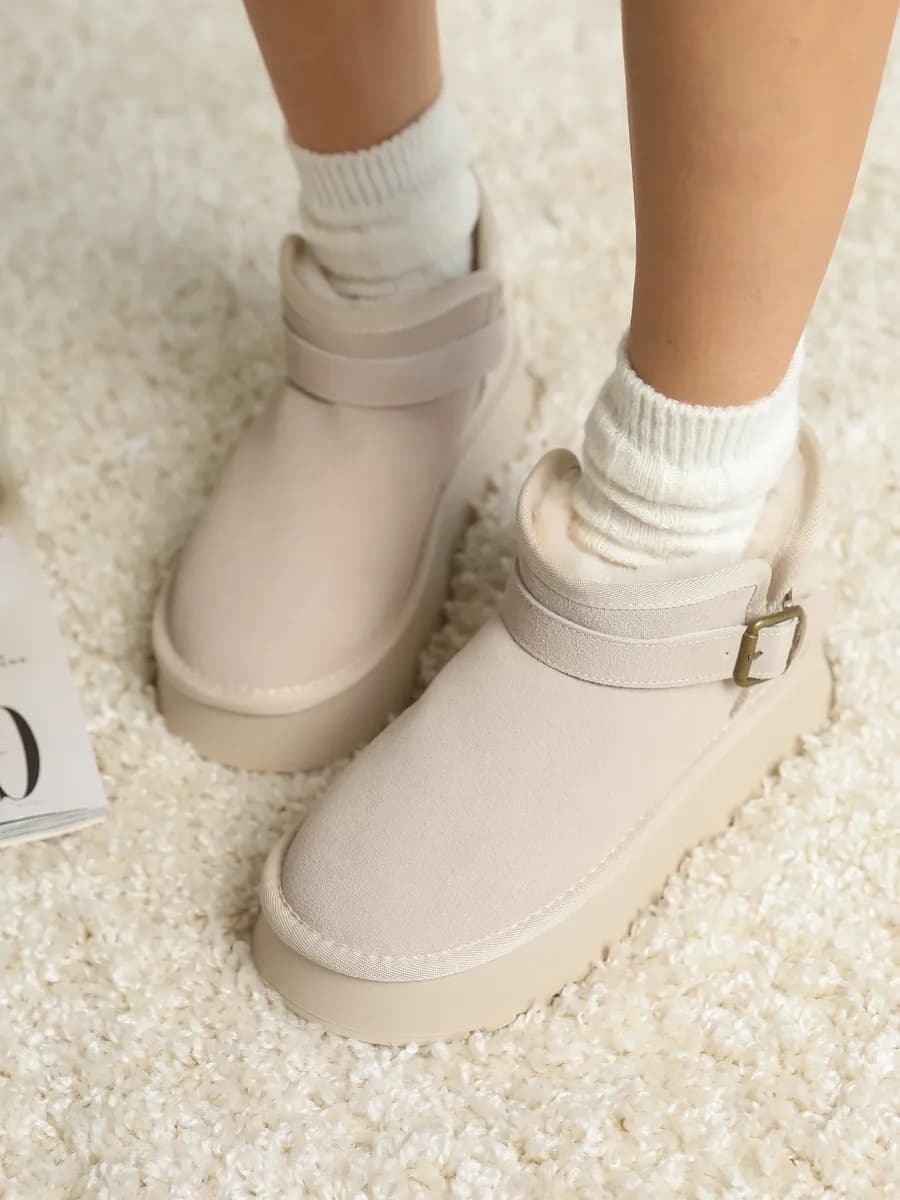 Ботинки угги зимние натуральные на меху и платформе