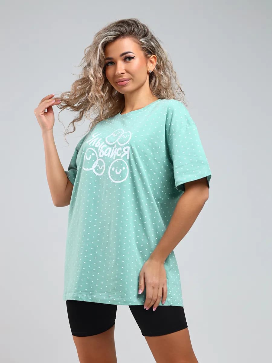 футболка ОВЕРСАЙЗ хлопковая удлиненная