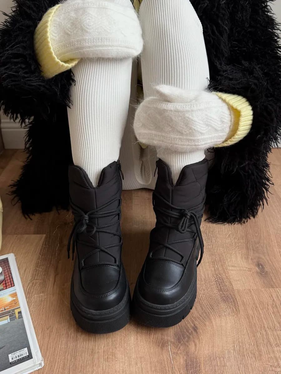 Дутики зимние непромокаемые на платформе