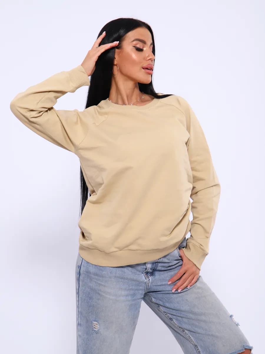 Свитшот оверсайз однотонный