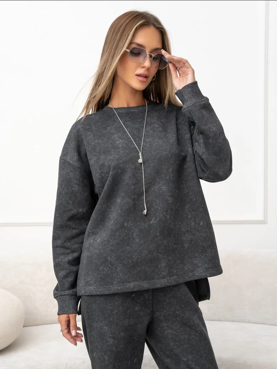 Свитшот варенка удлиненный оверсайз больших размеров