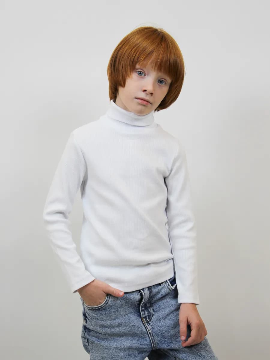 Теплая школьная водолазка лапша с начесом