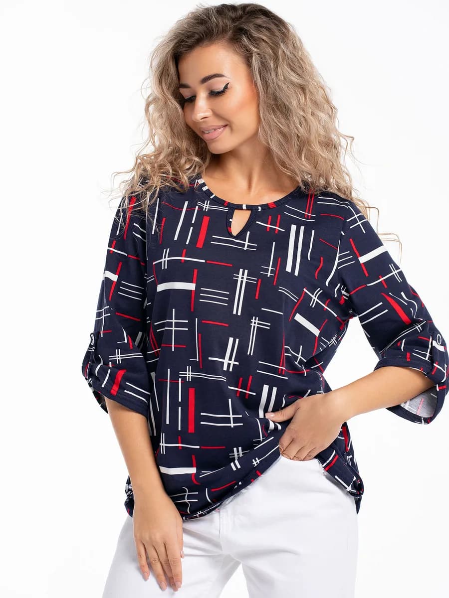 Туника нарядная блузка праздничная больших размеров летняя - фото 1