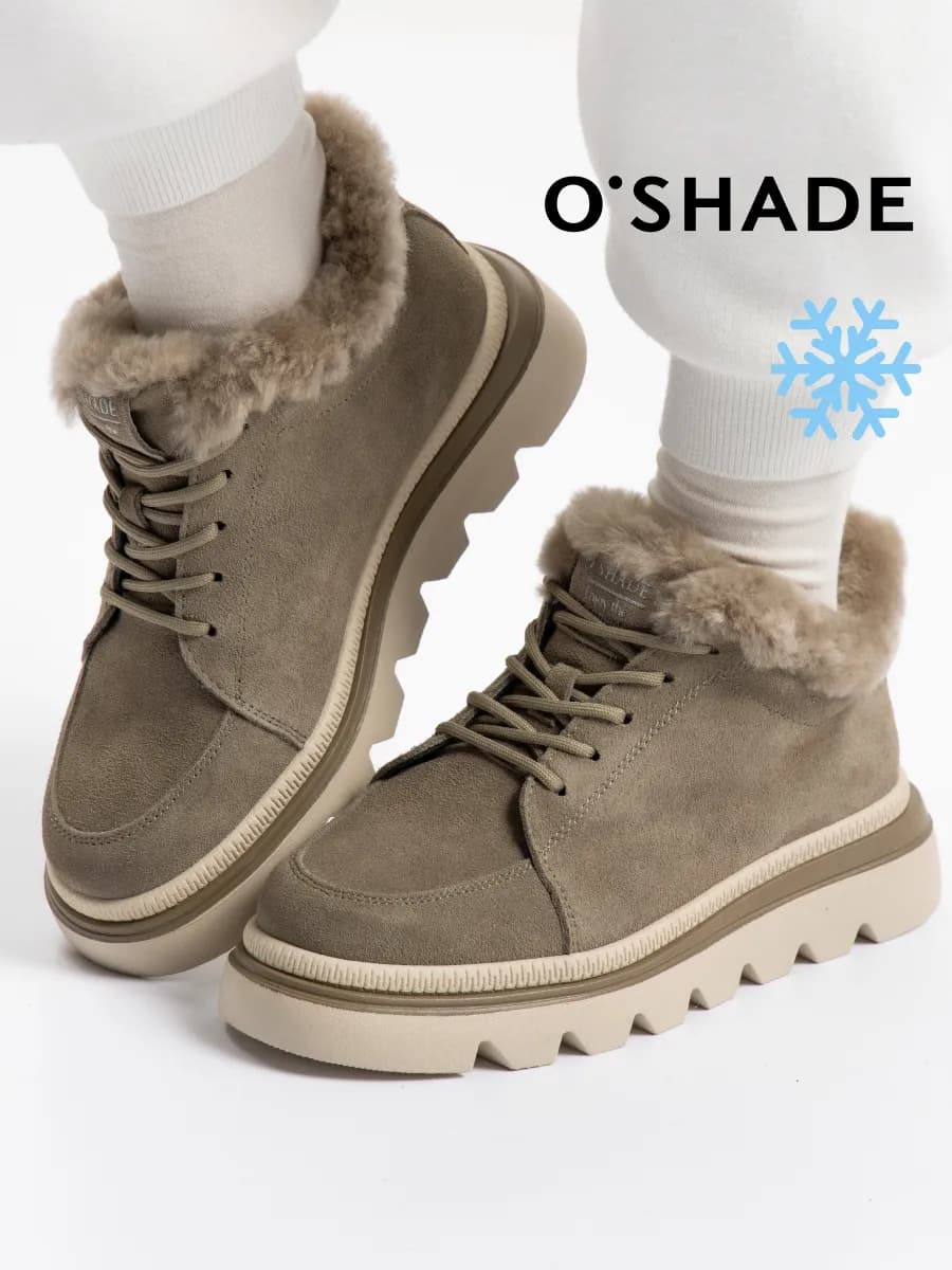 Замшевые ботинки женские зимние