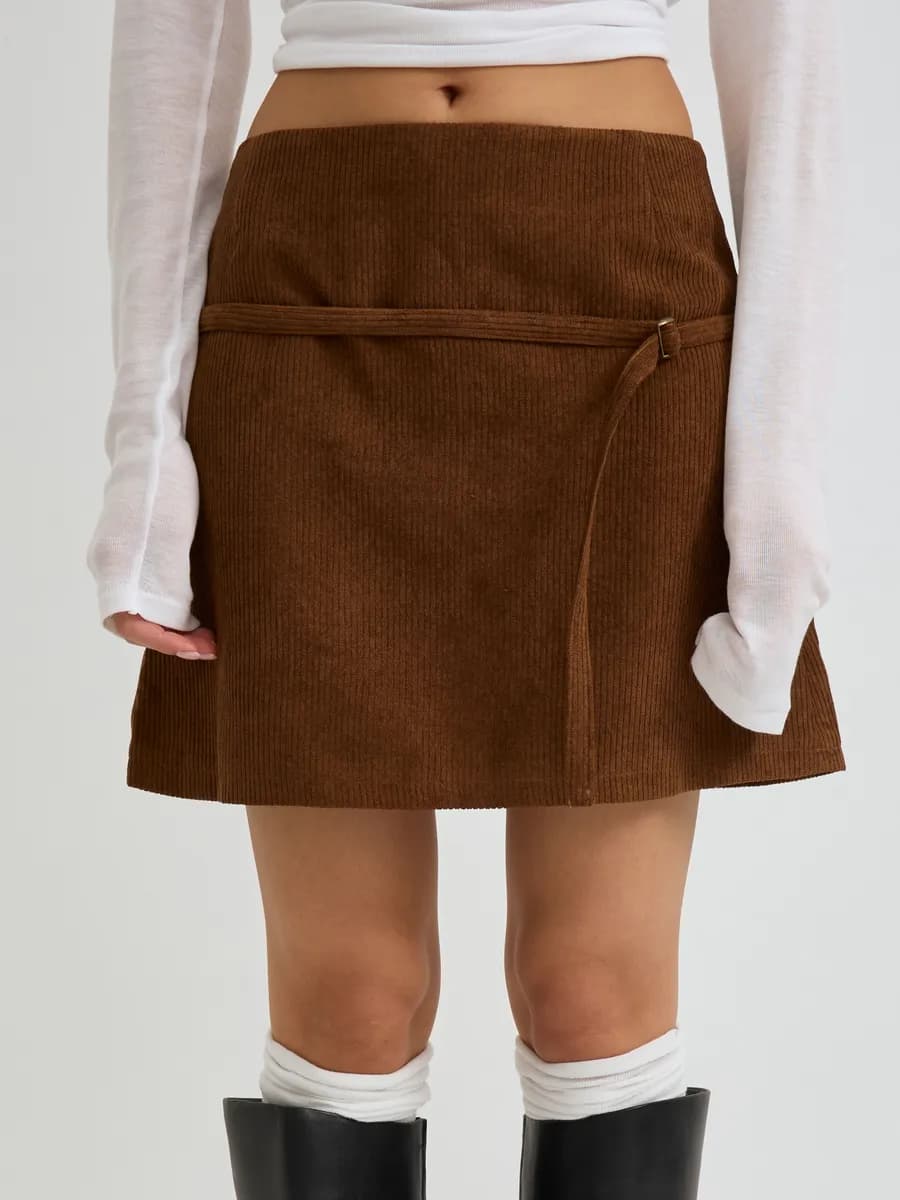 Юбка мини короткая вельвет трапеция на школа