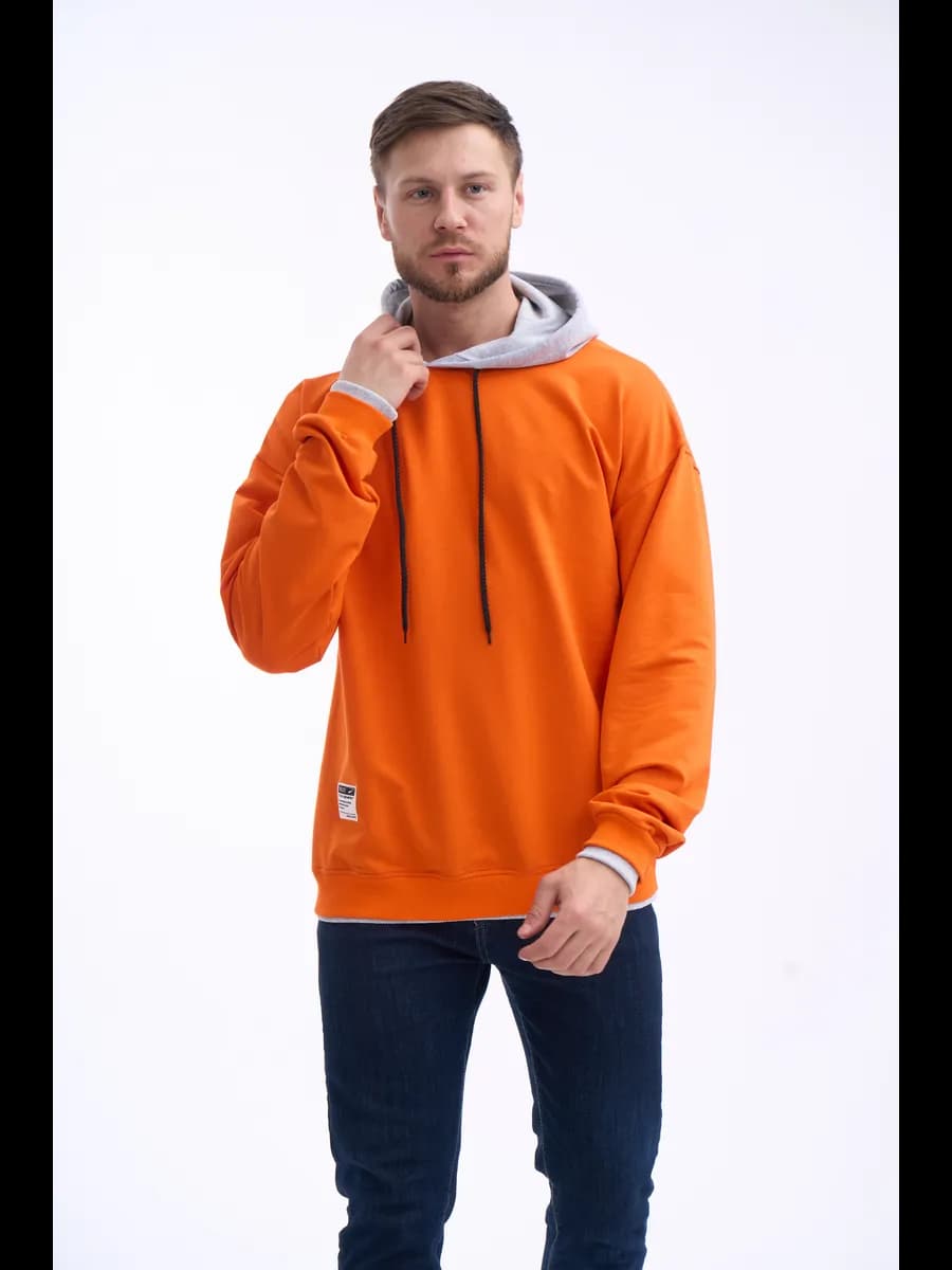 Худи пуловер с капюшоном оверсайз - фото 1